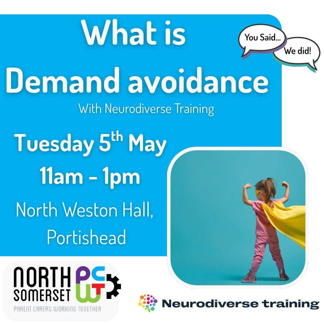 What is demand avoidance training ready to book! 
Demand avoidance refers to a pattern of behaviour where a child or young person experiences high levels of anxiety when they feel demands or expectations are being placed on them. These demands can be