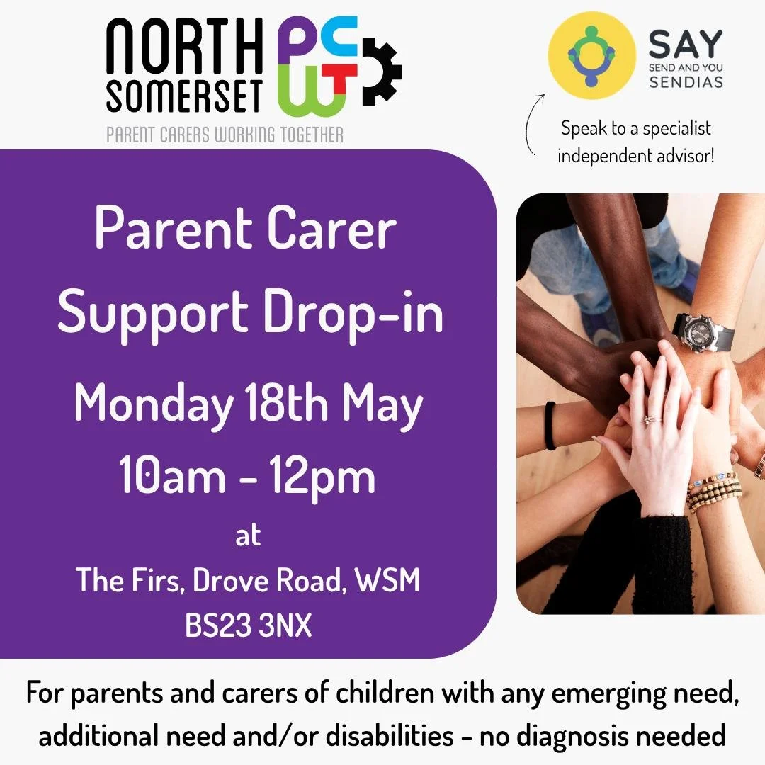 📍 Drop-in for a coffee and support in Weston-Super-Mare! 🙌

Join us for a friendly, informal space where all parent carers are welcome to pop in for support, signposting, or simply a relaxed catch-up over a coffee.

You don&rsquo;t need a diagnosis