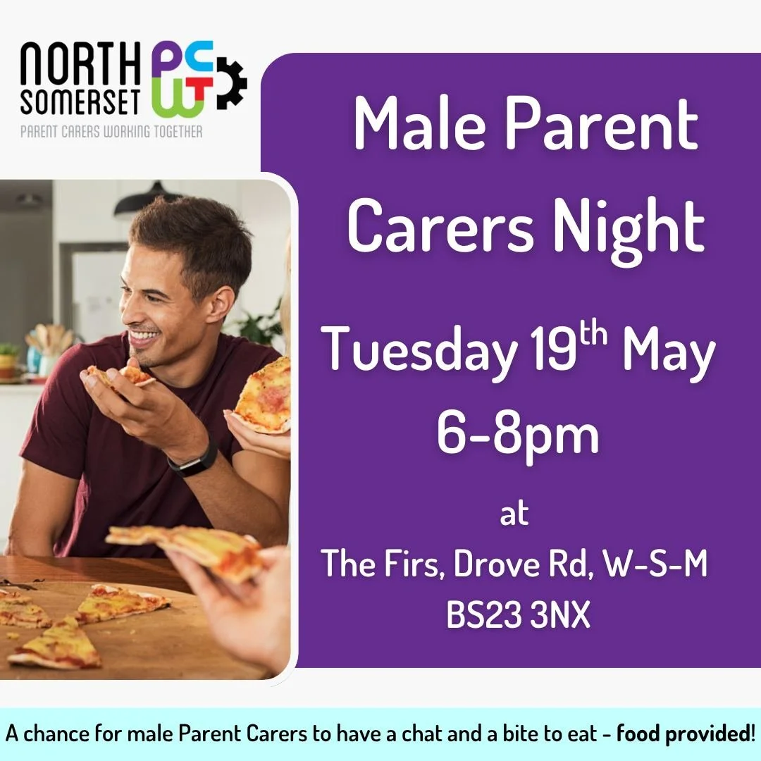 📣 Calling all Male Parent Carers - Drop in, have some food and chat with your peers 🙌 🍕🌯🍛

Why just for men? While all carers face challenges, research shows men often report feeling less comfortable seeking help. It is important to provide a sa