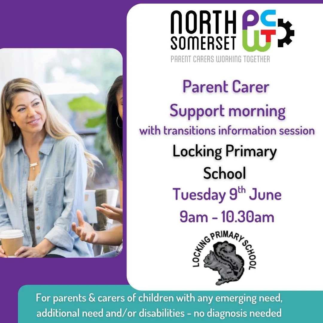 📣 Parent Carers with children at Locking Primary School &mdash; this one&rsquo;s for you! 🙌

🌟 This session will include an information session on transitions &mdash; exploring what transitions are and how they can impact children and young people