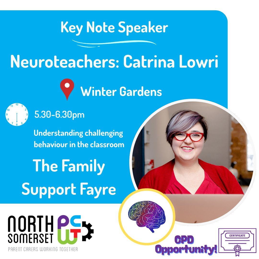 ⭐The Family Support Fayre⭐
📢KEYNOTE SPEAKER📢

We are so excited to bring you Catrina Lowri founder of Neuroteachers! #neuroteachersuk
https://neuroteachers.com/

👉'Catrina is an experienced special needs teacher and SENCO who has worked in both ma