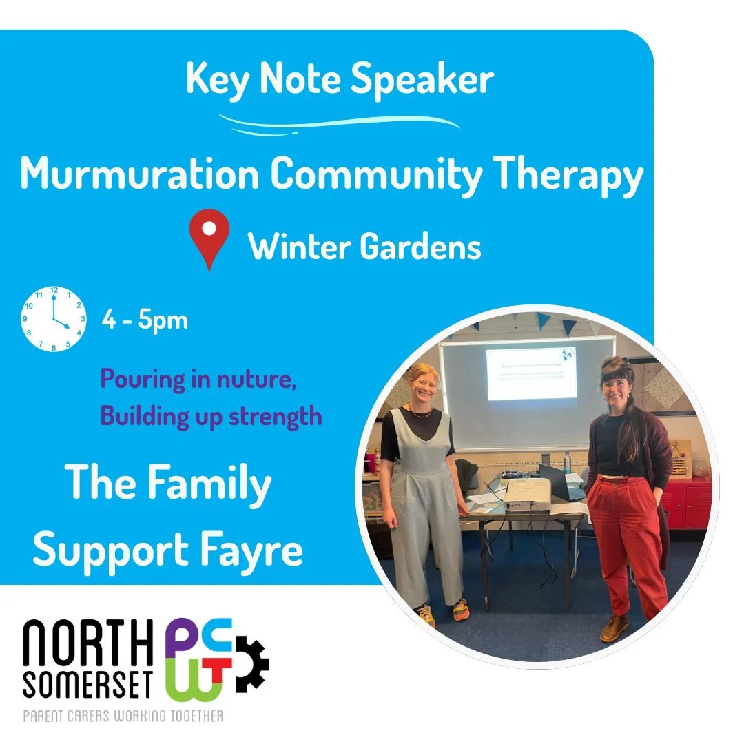⭐The Family Support Fayre⭐
📢KEYNOTE SPEAKER📢

We are so excited to bring you #MurmurationCommunityTherapy ! This is not one to miss...
https://www.murmurationcommunitytherapy.com/

'In this talk Jemima and Poppy draw on their own experiences of bei