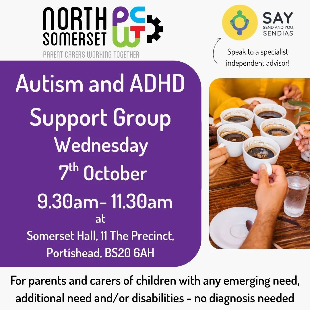 A fab opportunity to meet other like minded parents &amp; carers in an informal environment

We will have coffee, tea and biscuits - just bring yourself!

We are joined by SEND and You - SAY, they are the SENDIAS (Special Educational Needs &amp; Disa