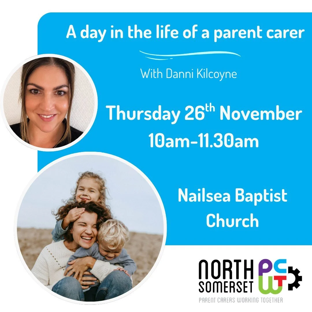 Here it is, our brand new session available to book for our Northern residents of North Somerset! 

This warm and reflective session gives parent carers an opportunity to explore what a typical day can really involve&mdash;for both themselves and the