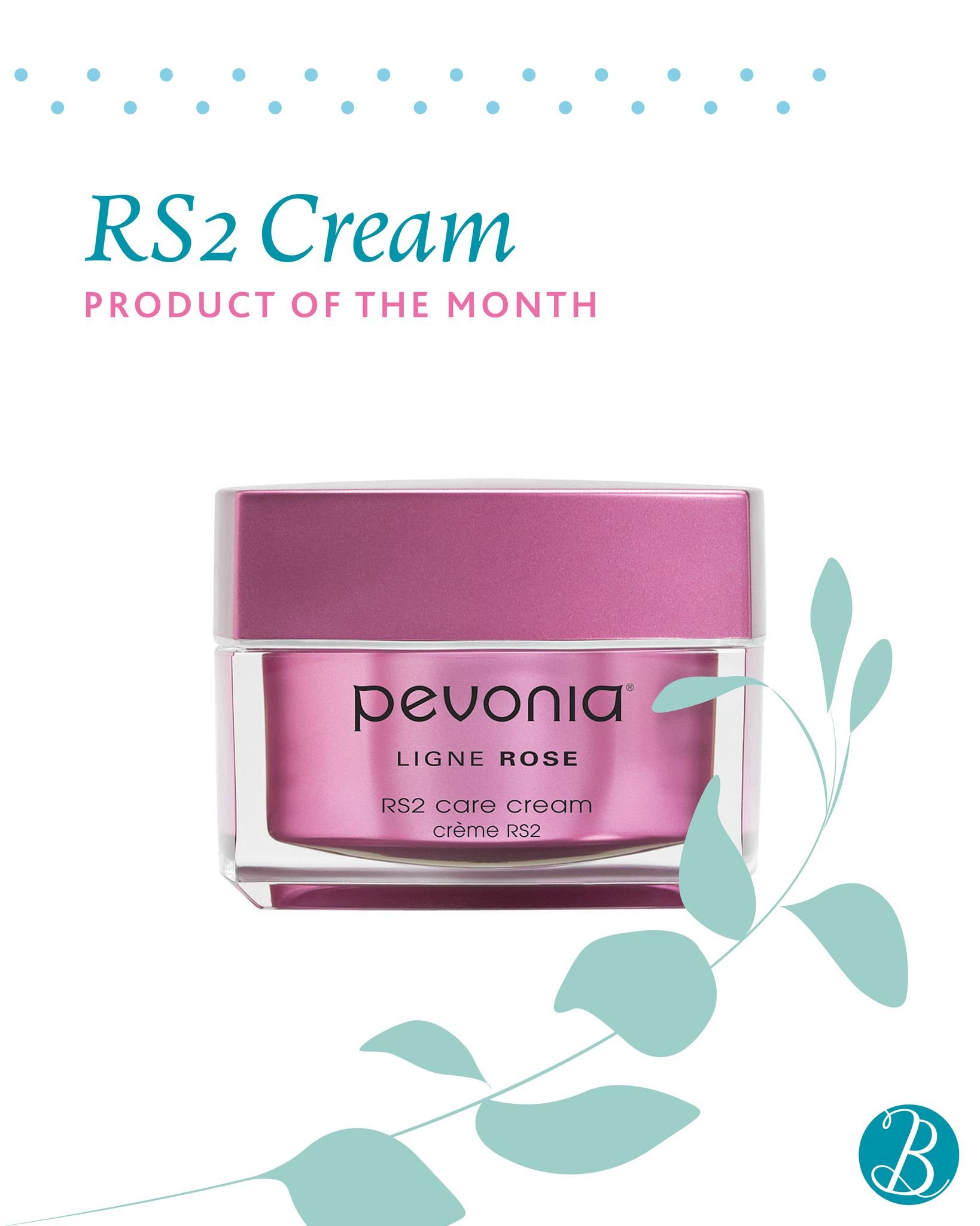 Product of the Month &ndash; Pevonia RS2 Cream.

For &lsquo;Rosacea Awareness Month&rsquo;, purchase an RS2 Cream 50ml and receive a free Travel size RS2 Cleanser, RS2 Lotion, and Eye Make-Up Remover NOW &pound;85 (worth &pound;136.30).
 
Pop into th