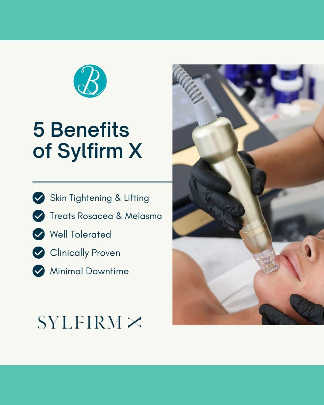Introducing SYLFIRM X Micro-needling | advanced skin rejuvenation with unparalleled results. 

SYLFIRM X is a minimally invasive, RF micro-needling system that actively promotes collagen production. With little to no downtime, results can be immediat