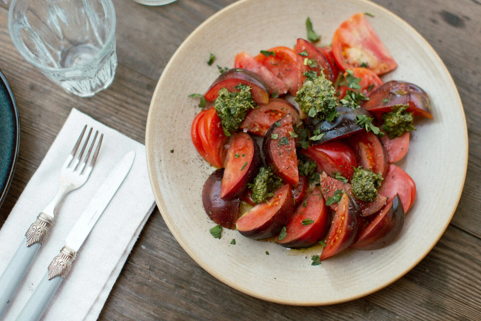 Summer tomatoes &amp; pesto