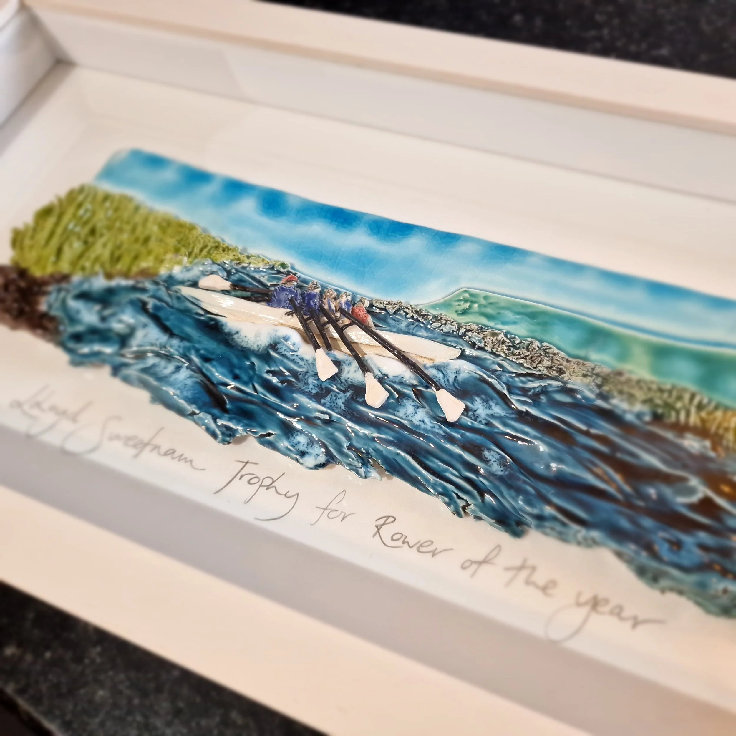 Rowing Trophy, Sligo Grammar School 16x7.5in frame