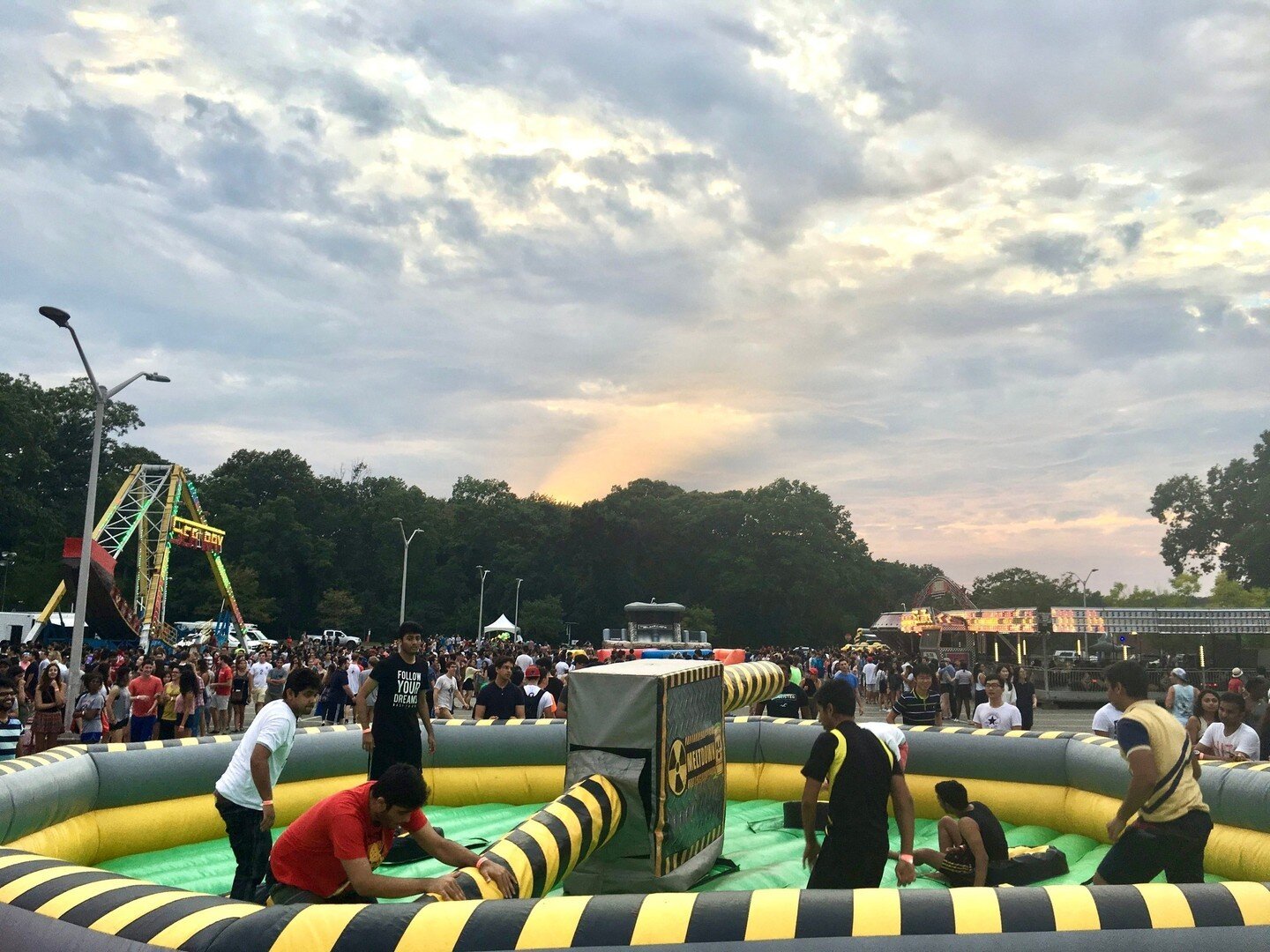Inflatables are exciting elements to add to any spring carnival or festival ☀️⁠
⁠
We offer various inflatables for kids of all ages to enjoy, including favorites like Combo Slide, Military Rush, and Meltdown.⁠
⁠
⁠Contact us via the link in bio to che