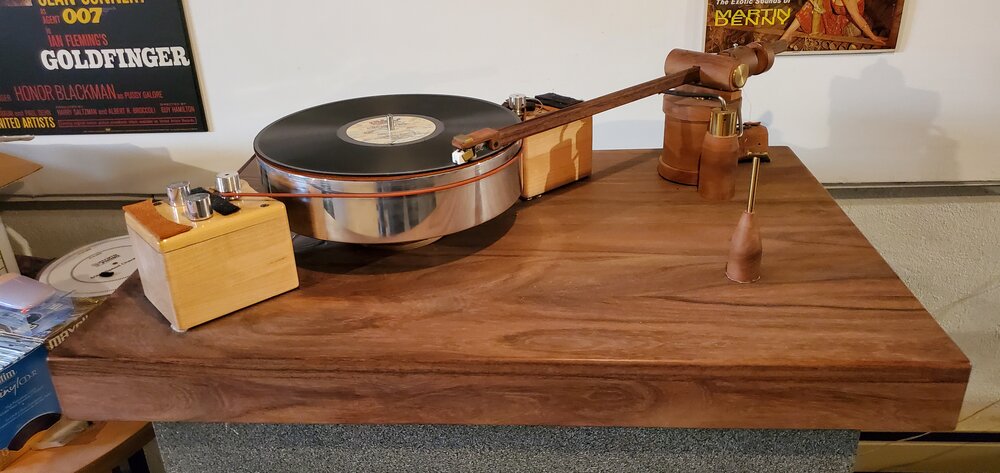 photo of Claude Lemaire’s turntable