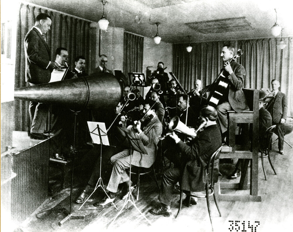 L'époque des enregistrements acoustiques (source photo inconnue)