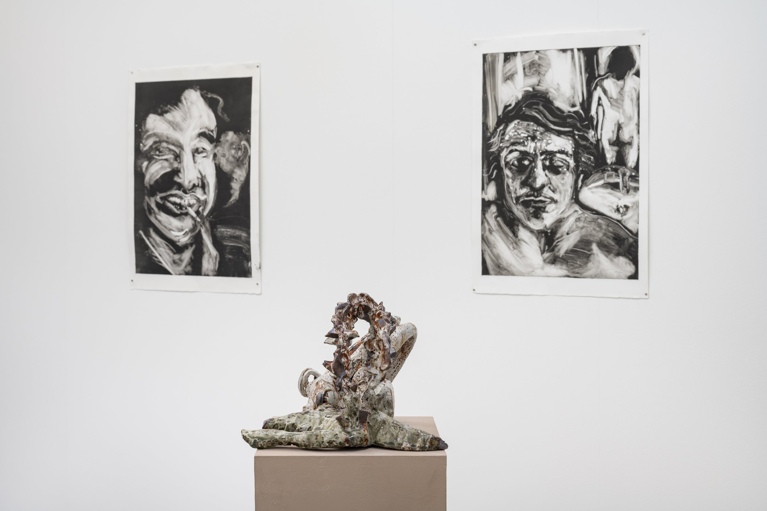 Installation view of: The Immortal Bottom Dweller, Ceramic and Glaze, 22cm x 32cm x 31cm, 2022