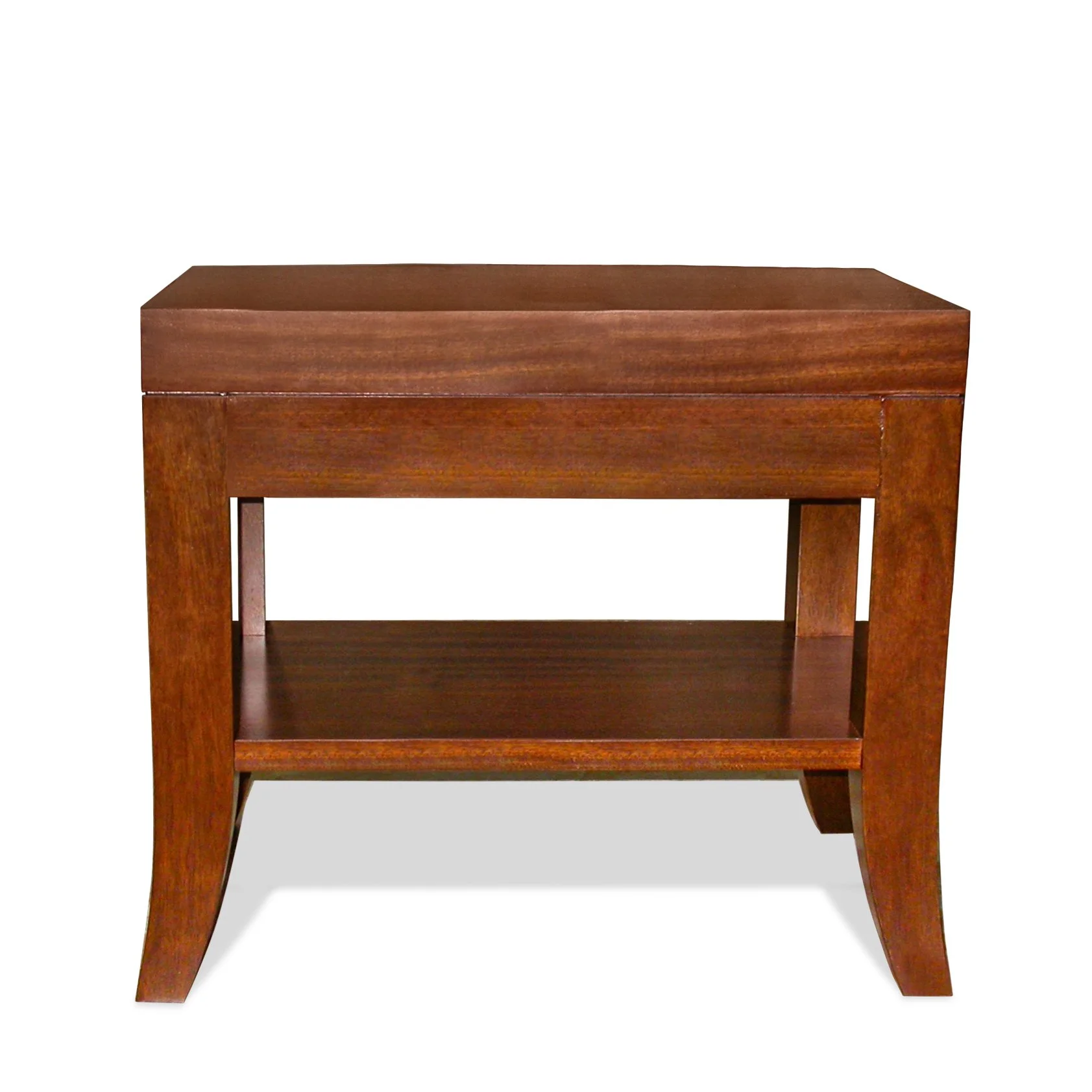 Pair of TwoTire Mahogany Night Tables — Resiklo Design