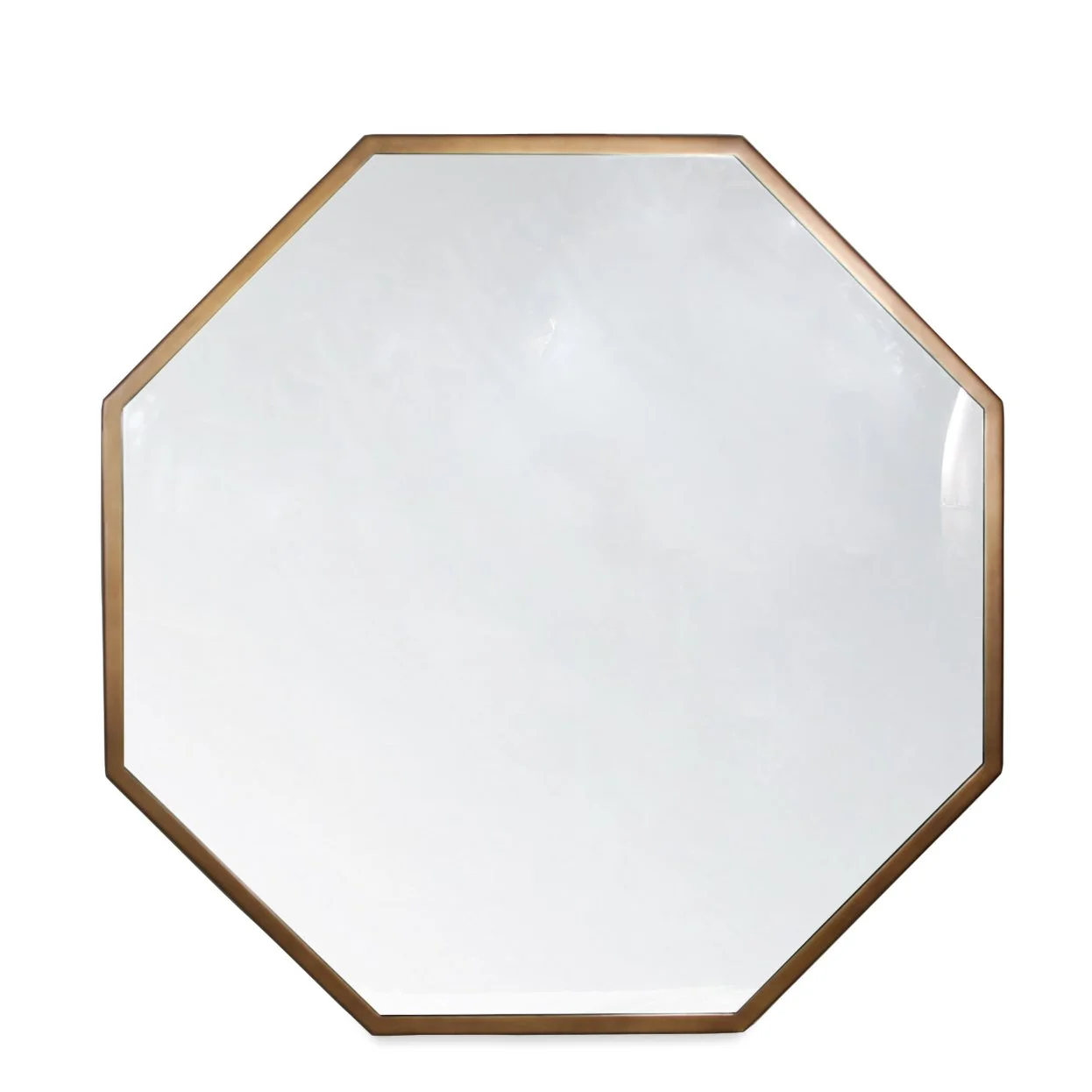 Brass Hexagon Mirror with Infinity Tunnel Light — Resiklo Design