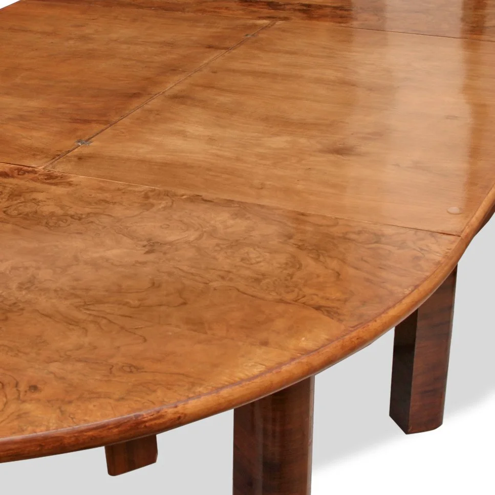 Franciszek Najder Rosewood Dining Table with Hidden Leaves, C1920 — Resiklo Design Franciszek Najder Rosewood Dining Table with Hidden Leaves, C1920 — Resiklo Design