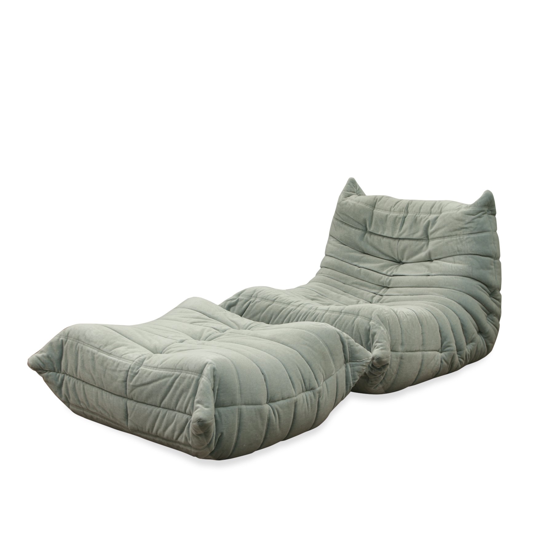 Ligne Roset Togo Fireside Chair and Ottoman by Michel Ducaroy, Made in