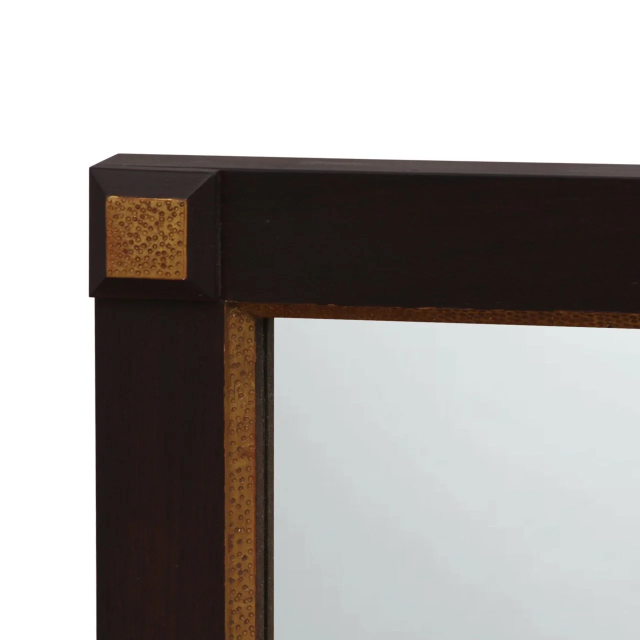 Custom Mahogany Mirror with 22K Gold Leaf Accents — Resiklo Design