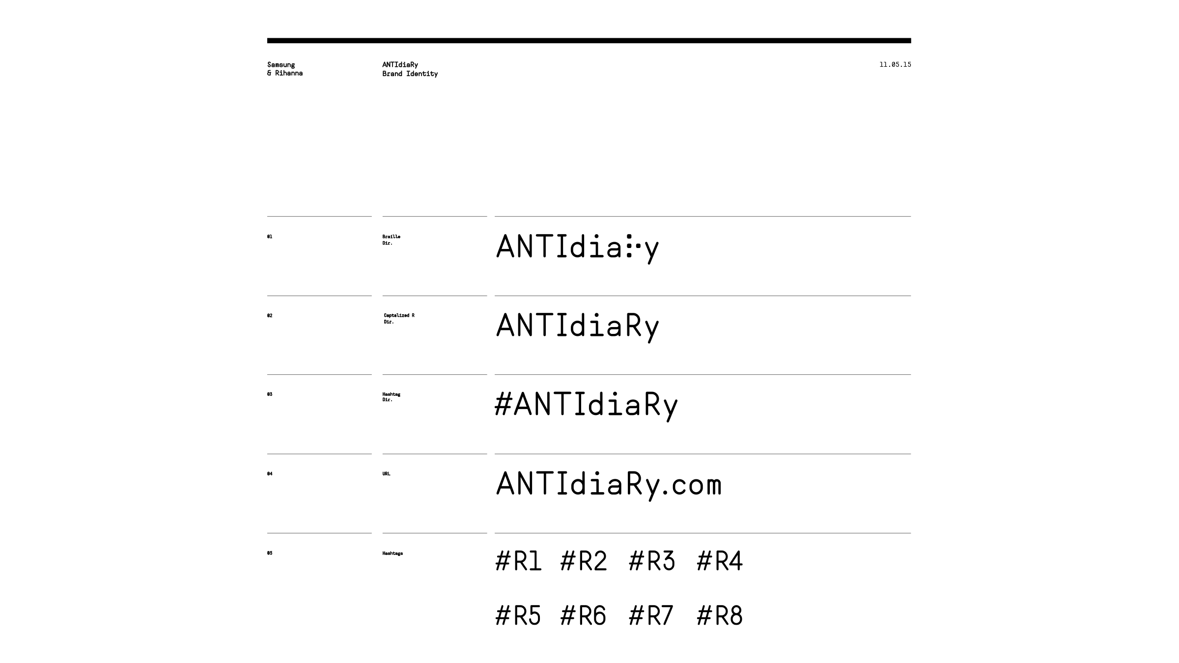 ANTIdiaRy logotype system
