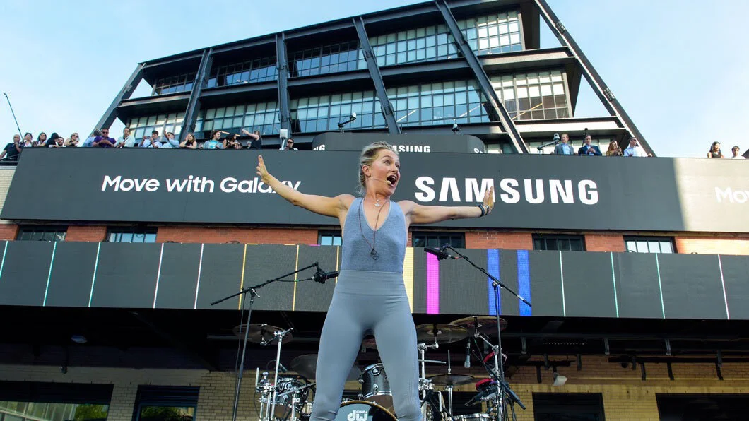NYC block party for the Move with Galaxy bundle