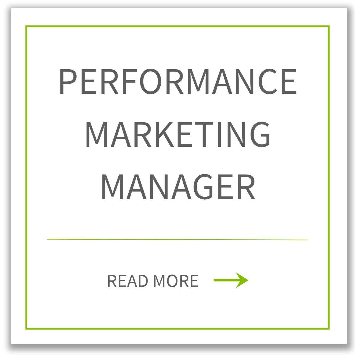 Performance Marketing Manager in Technology: Job Description
