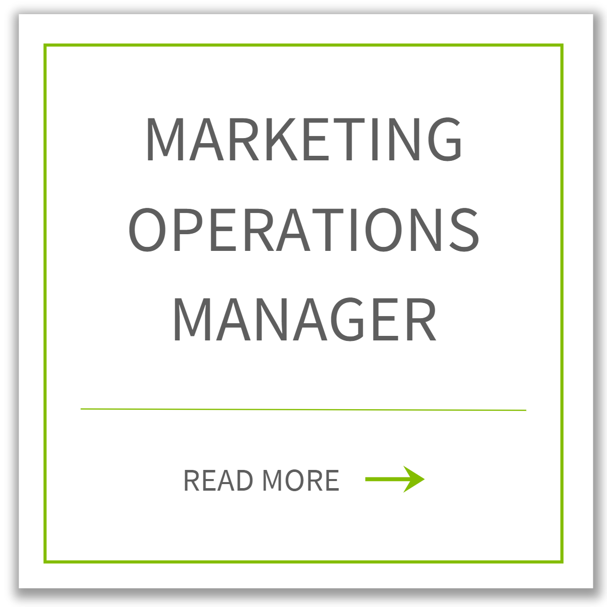 Marketing Operations Manager in Technology: Job Description
