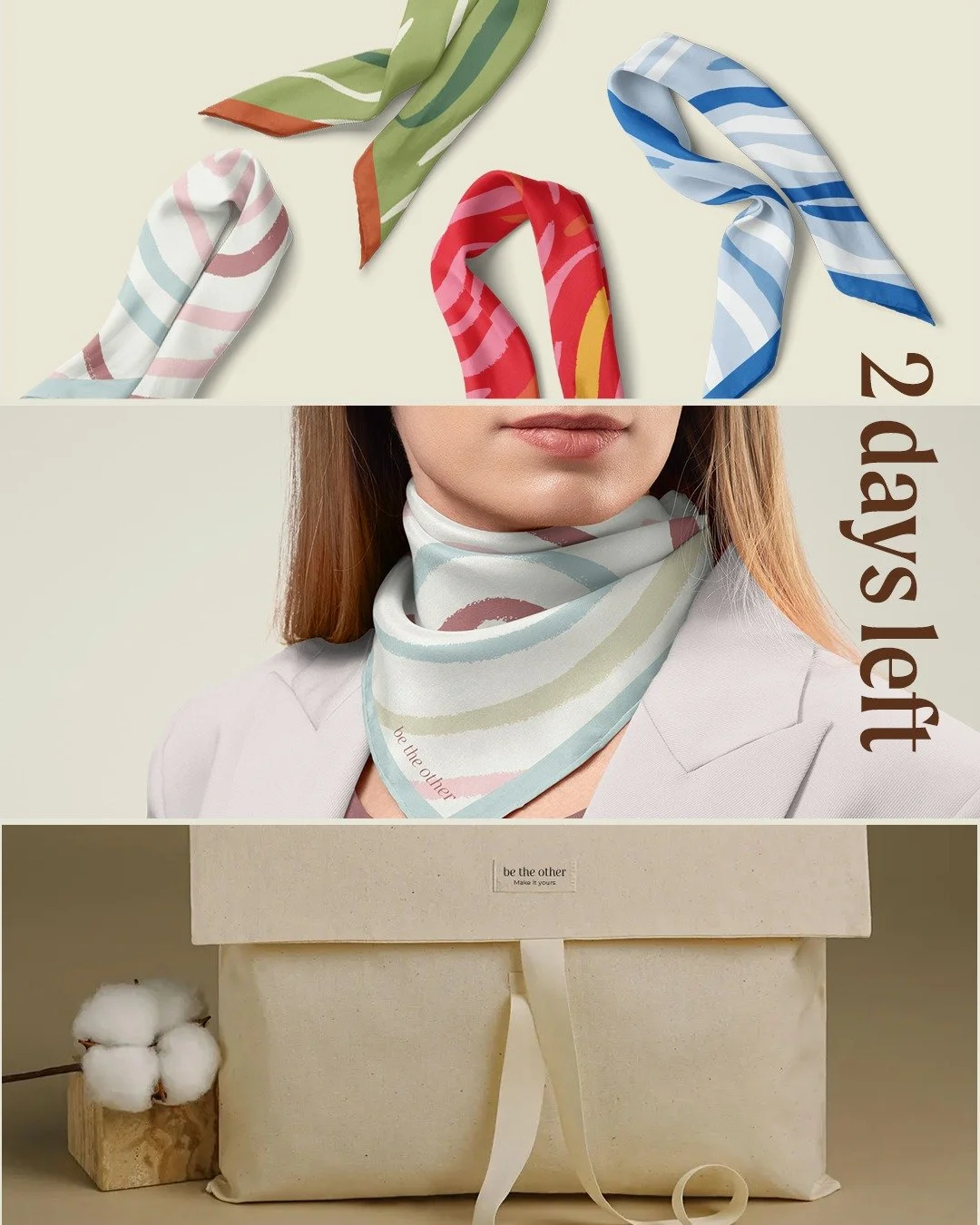 2 days left and here's what you need to know...
Pre-orders close Friday, 7th November at midnight. Still on the fence? Here's your reminder:

✨ A complimentary sanctuary bag (&pound;8 value) with your scarf, using code FREEGIFT
✨ Pre-order pricing va