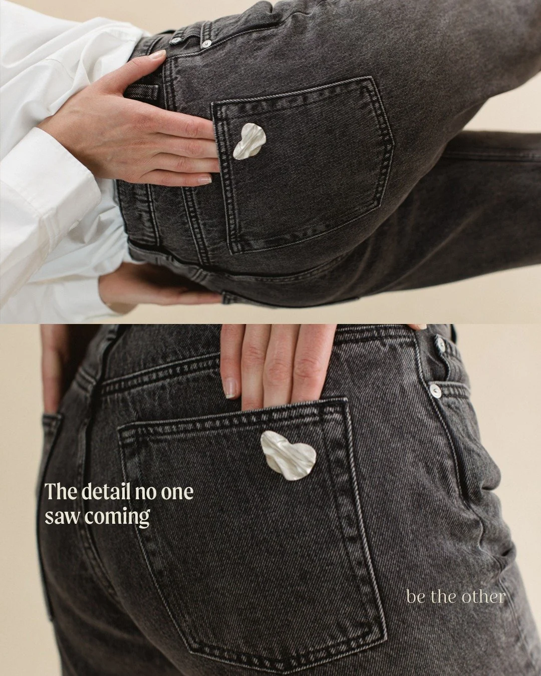 Your back pocket deserves a little attention too. 👀

Sometimes the best styling ideas are the ones nobody expects.

Would you wear a brooch on your jeans?

Brooch Styling |  Brooch | Personal Style | Outfit Ideas | Wardrobe Ideas | Style | Accessori
