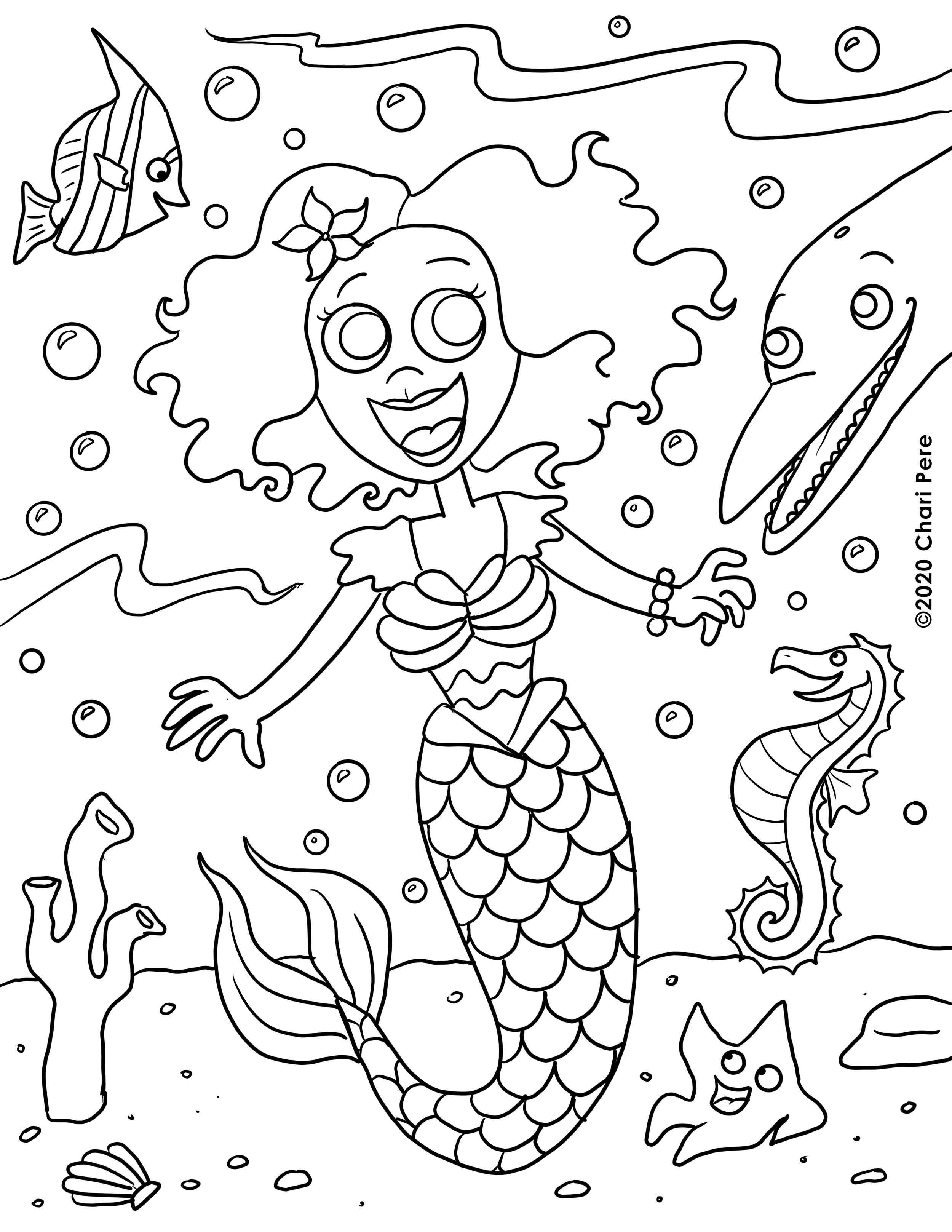 Black &amp; White Customized Coloring Page for Children (Digital File)
