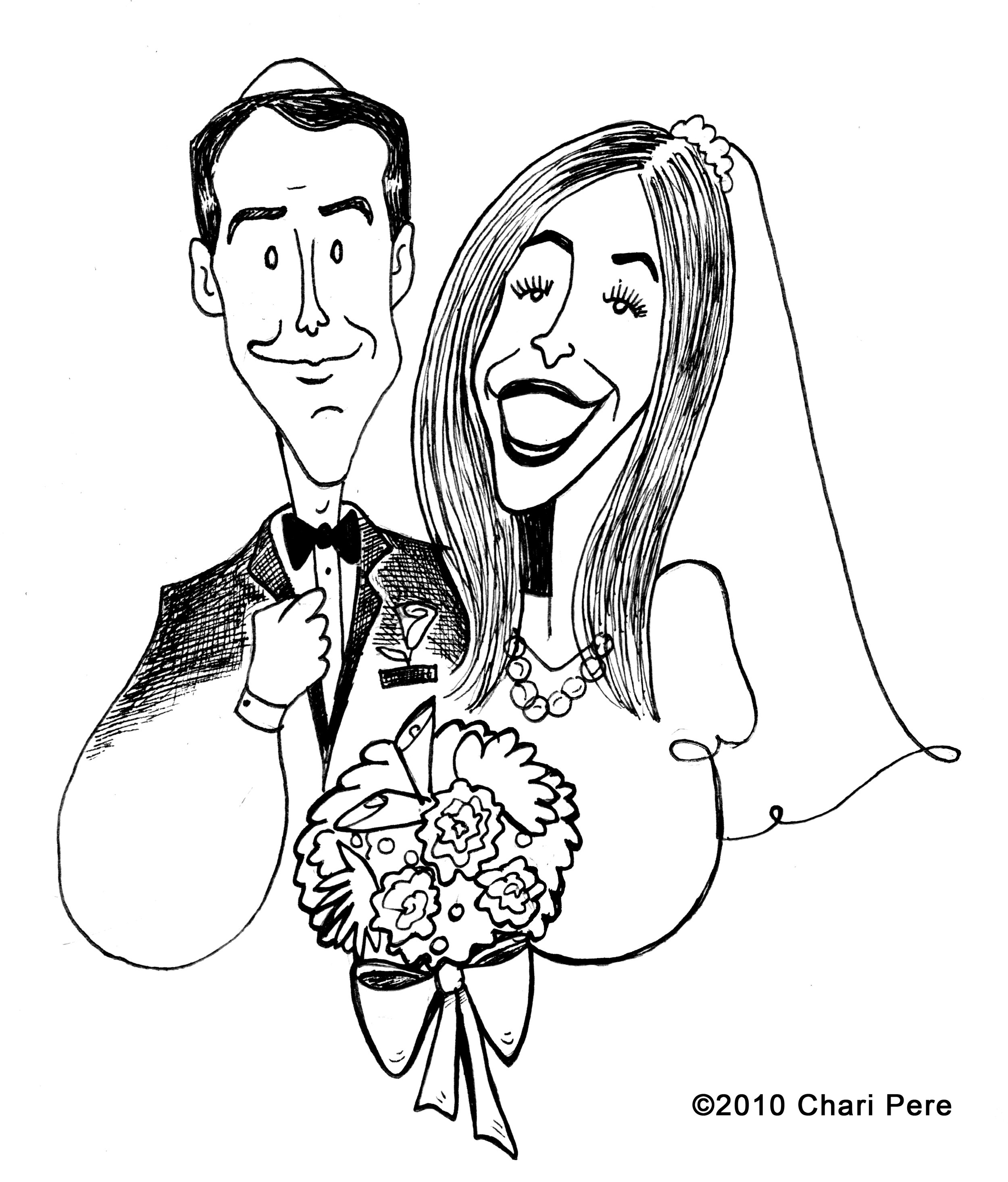 Wedding caricature