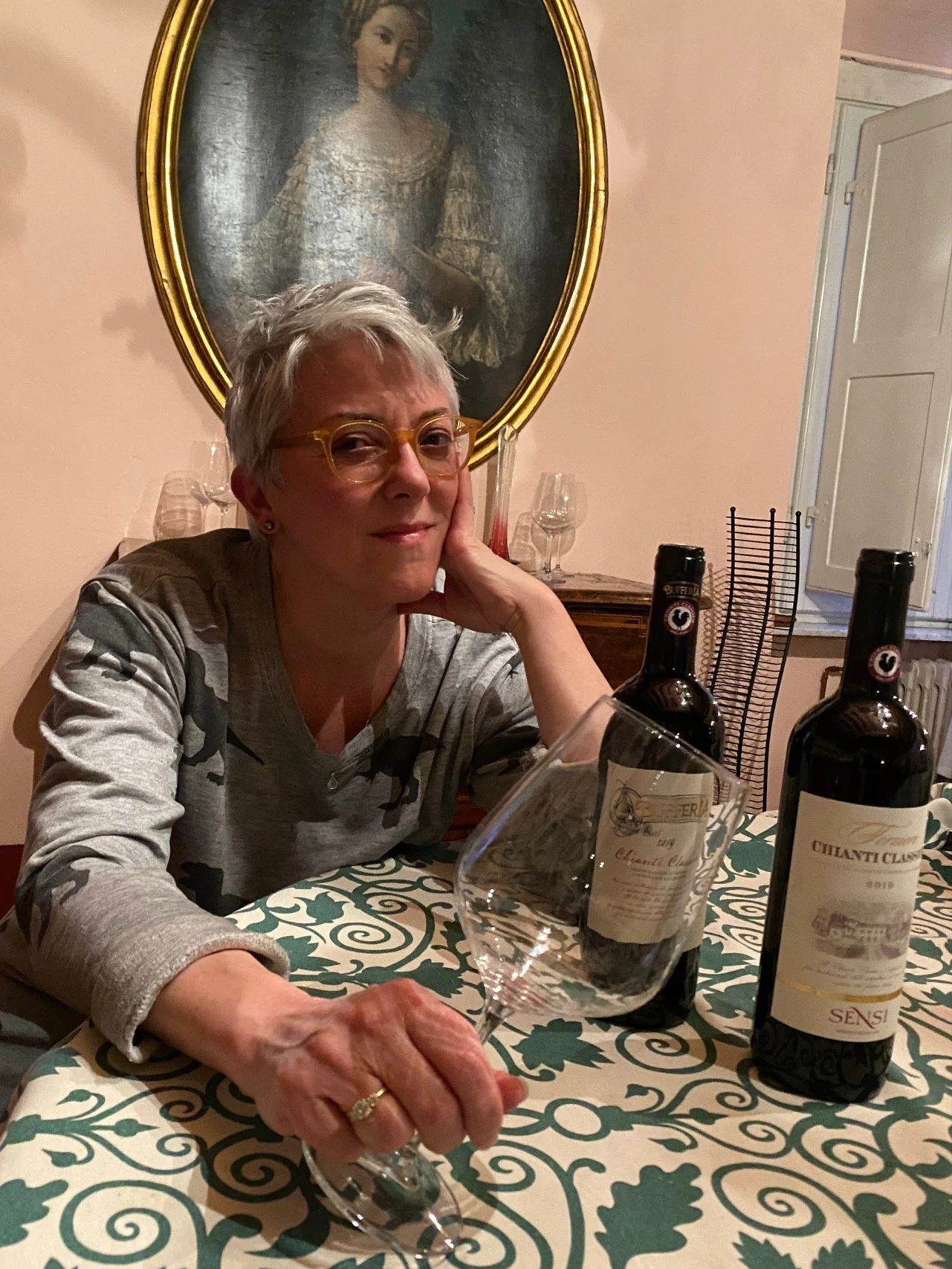   Dear Kathleen: You’d be amazed how far the dollars go. Your $18 contribution to the Theresa Elliott Retirement Drinking Fund bought two great bottles of Italian wine! Ciao!  