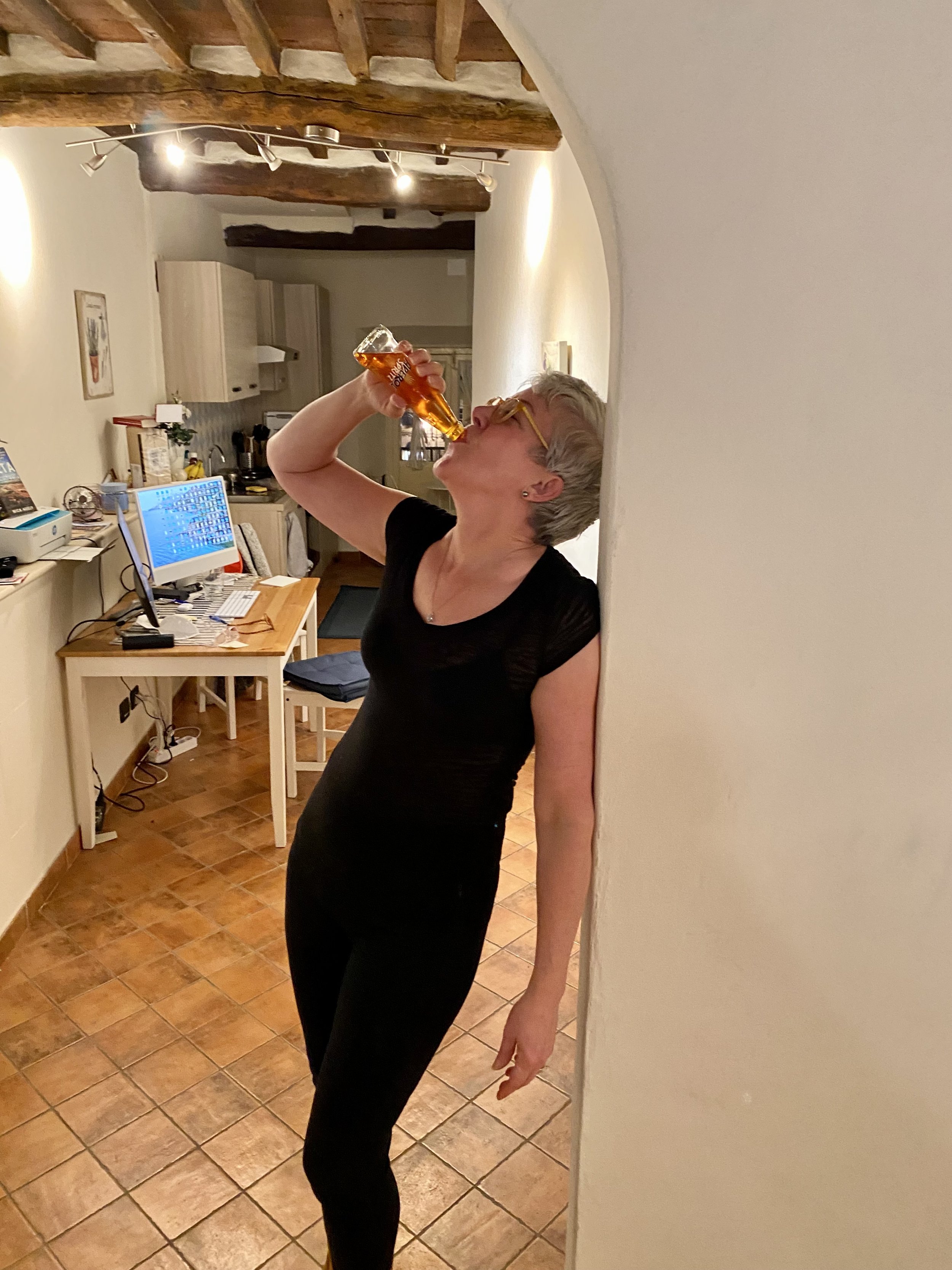   Dear Rachael: Your generous donation to the Theresa Elliott Retirement Drinking Fund allowed me to by a sixer of pre-mixed Aperol Spritzer. Thank you! -T  