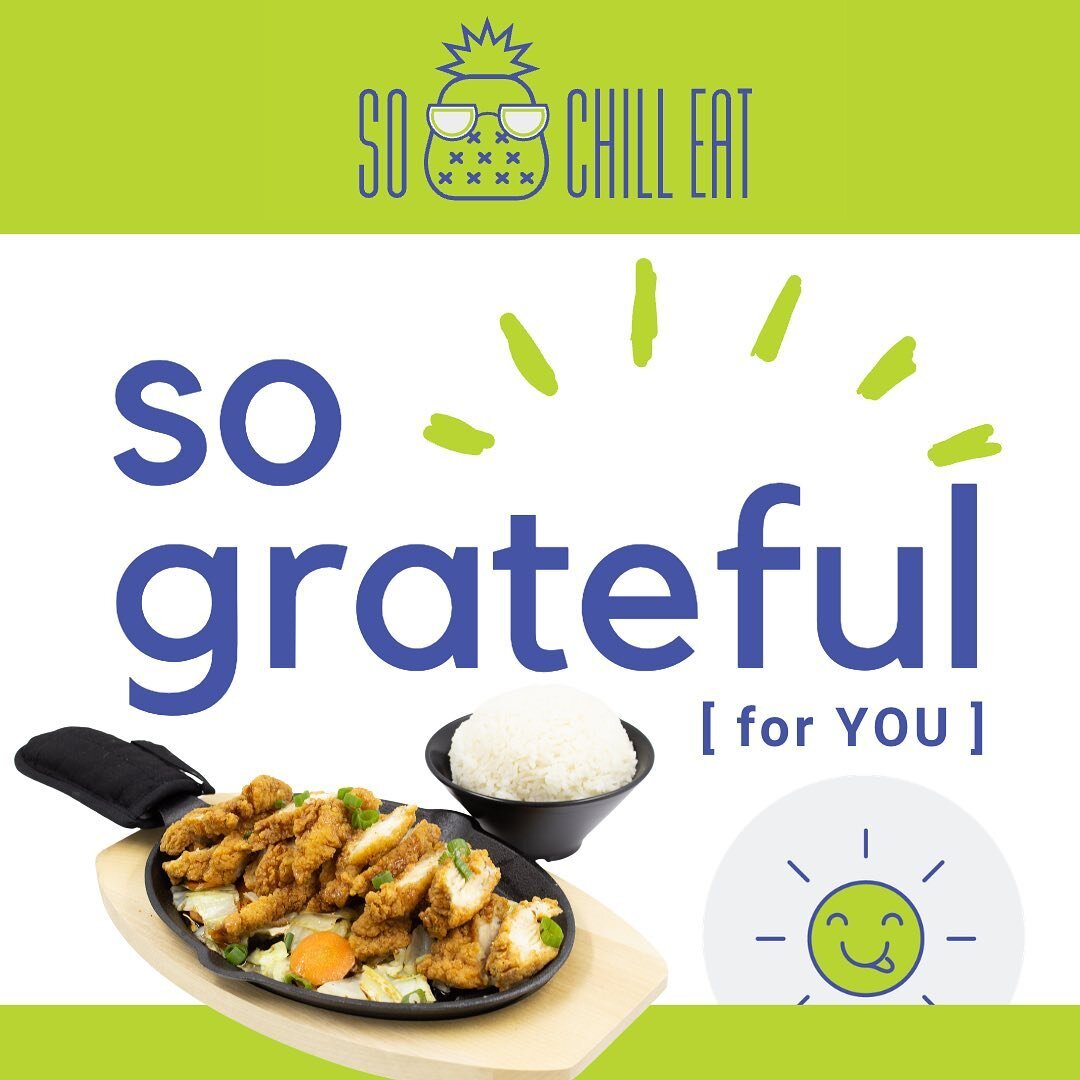 So Grateful for You! 🥰
We are very thankful for all of our So Chill Eat Enthusiasts &amp; Employees! You give us Purpose to continue to share our creations with the community. May your hearts be full of gratitude this holiday. Stay blessed! 🙏👏

We
