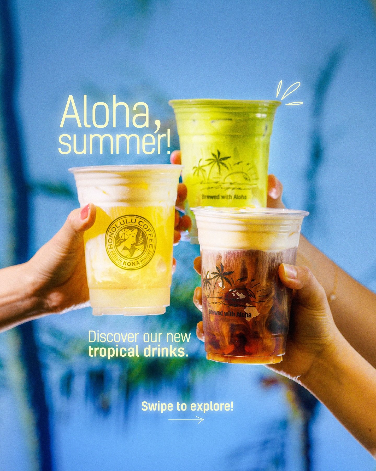 ☀️ Aloha, summer! Say hello to Our new tropical drink collection☀️

Each one crafted to cool you down and transport you somewhere warm.

🍵 Matcha Cloud &ndash; Coconut water meets creamy matcha for the ultimate chill.

🌼 Jasmine Cloud &ndash; Delic