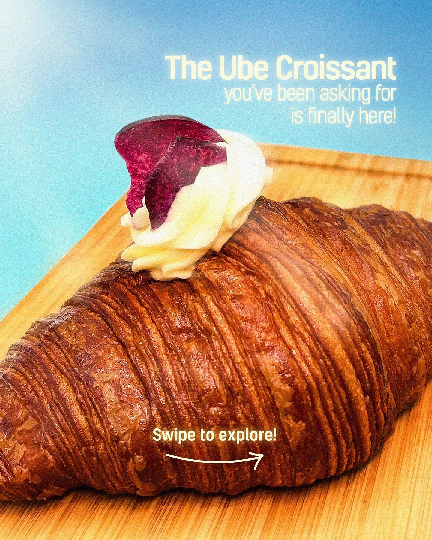 Your new obsession 💜🥐 Our Ube Croissant! Flaky, buttery layers filled with sweet, velvety ube cream. 
.
.
.
#coffeevamcouver #honolulucoffee #yvr