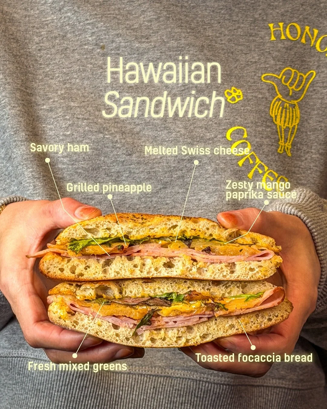 Sweet, savory, and a little zesty. Just how a sandwich should be 🌺

#honolulu #vancouver #yvr #honolulucoffee