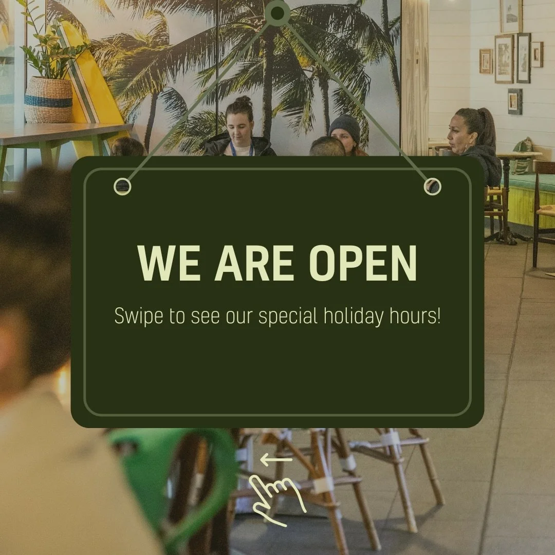 We&rsquo;re open this holiday season 🎄☕

Swipe to see our special holiday hours and plan your coffee stop 🌴