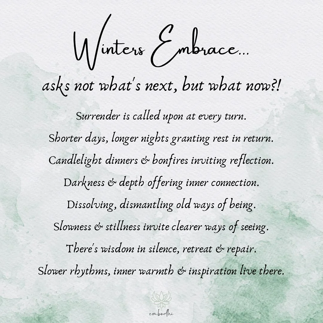 Offer yourself a Winter Embrace while sharing in nourishing connection at Roots In Person Women&rsquo;s Circle. Sunday 17th August. @think.focus.act Newport from 1-3pm. Ticket Link in Bio. 

🔥Winter Warmer🔥 
An invitation to Slow down, Rest &amp; R