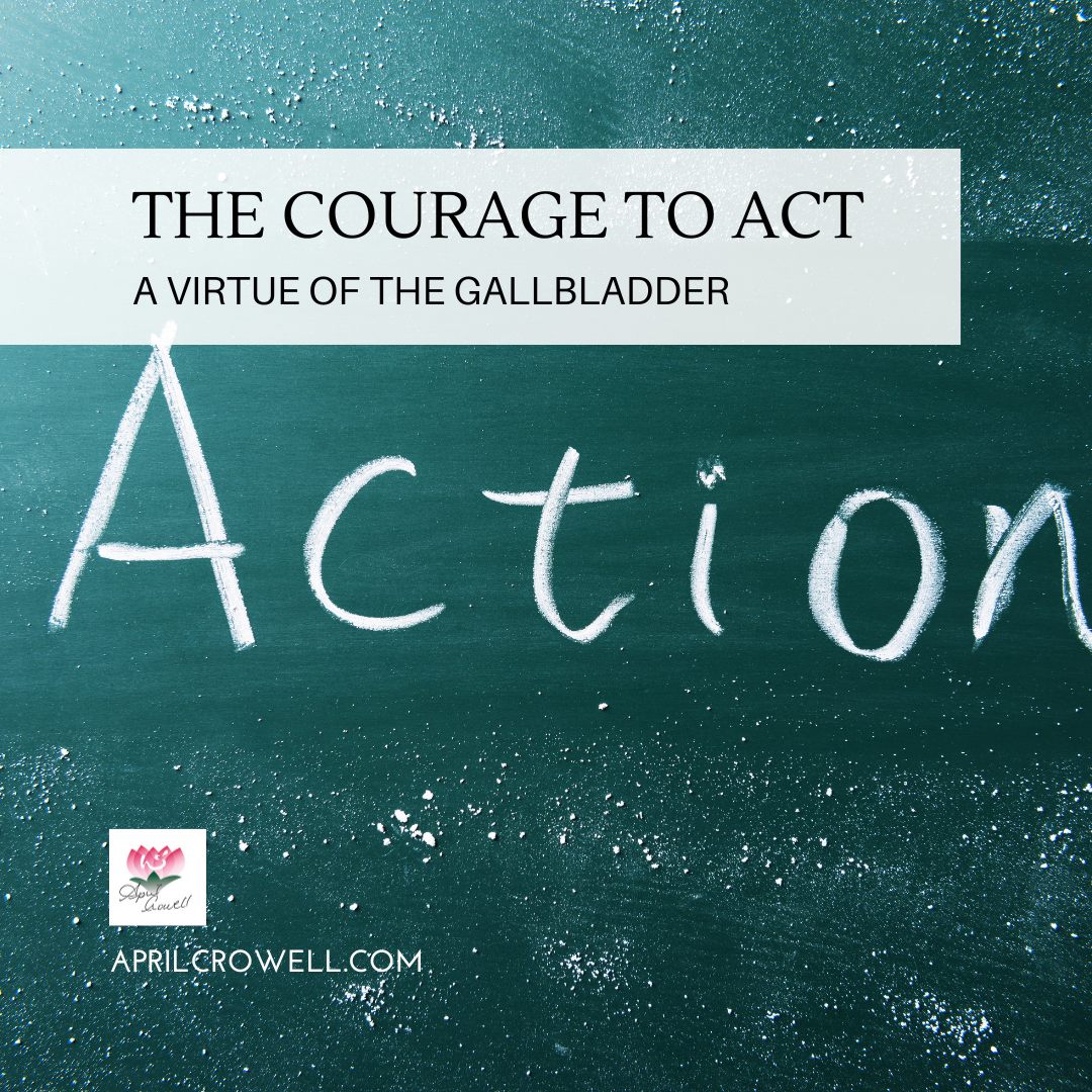 The Courage To Act — A Virtue Of The Gallbladder — Aprilcrowell.com