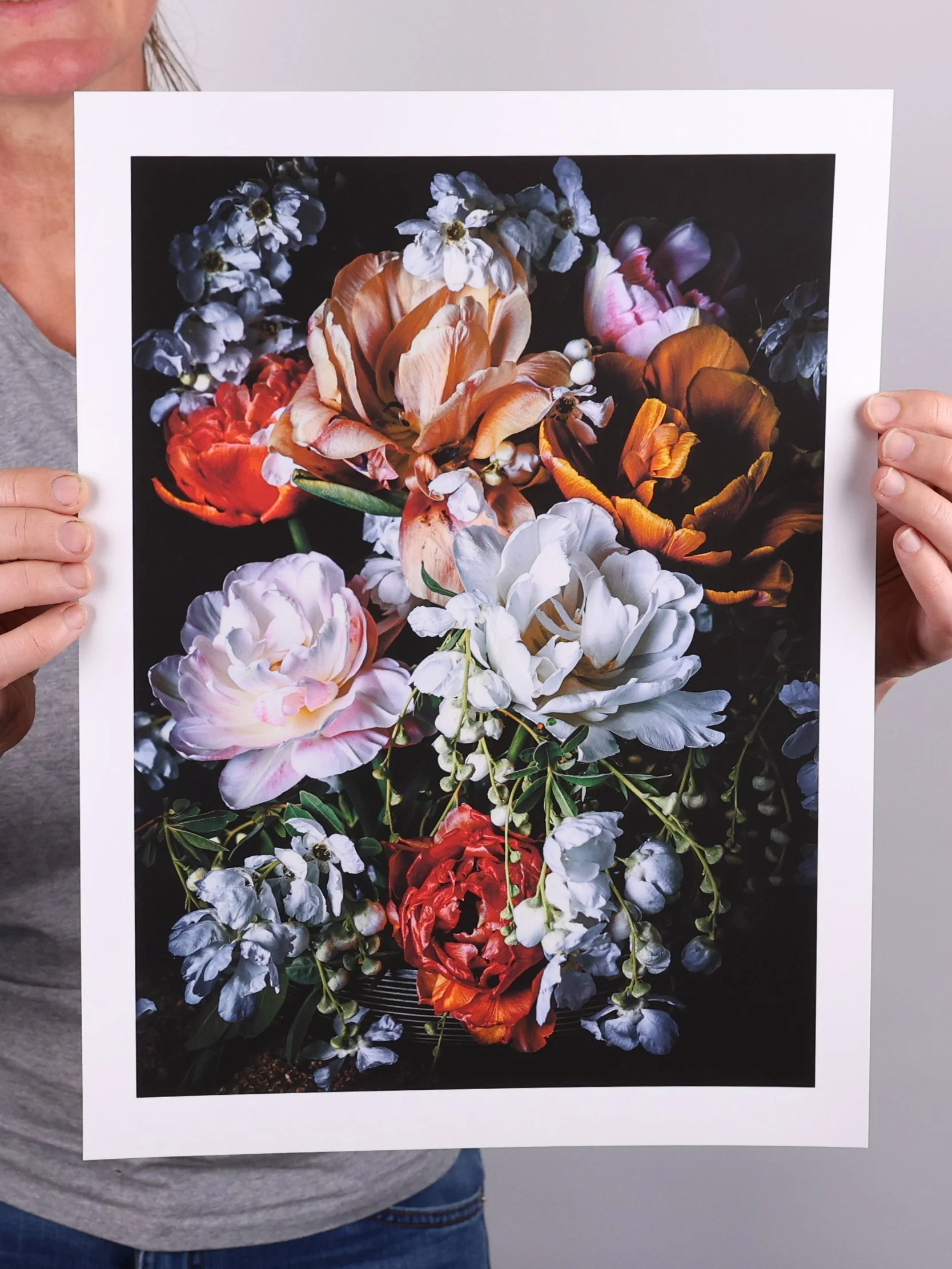 fine art print med tulpaner