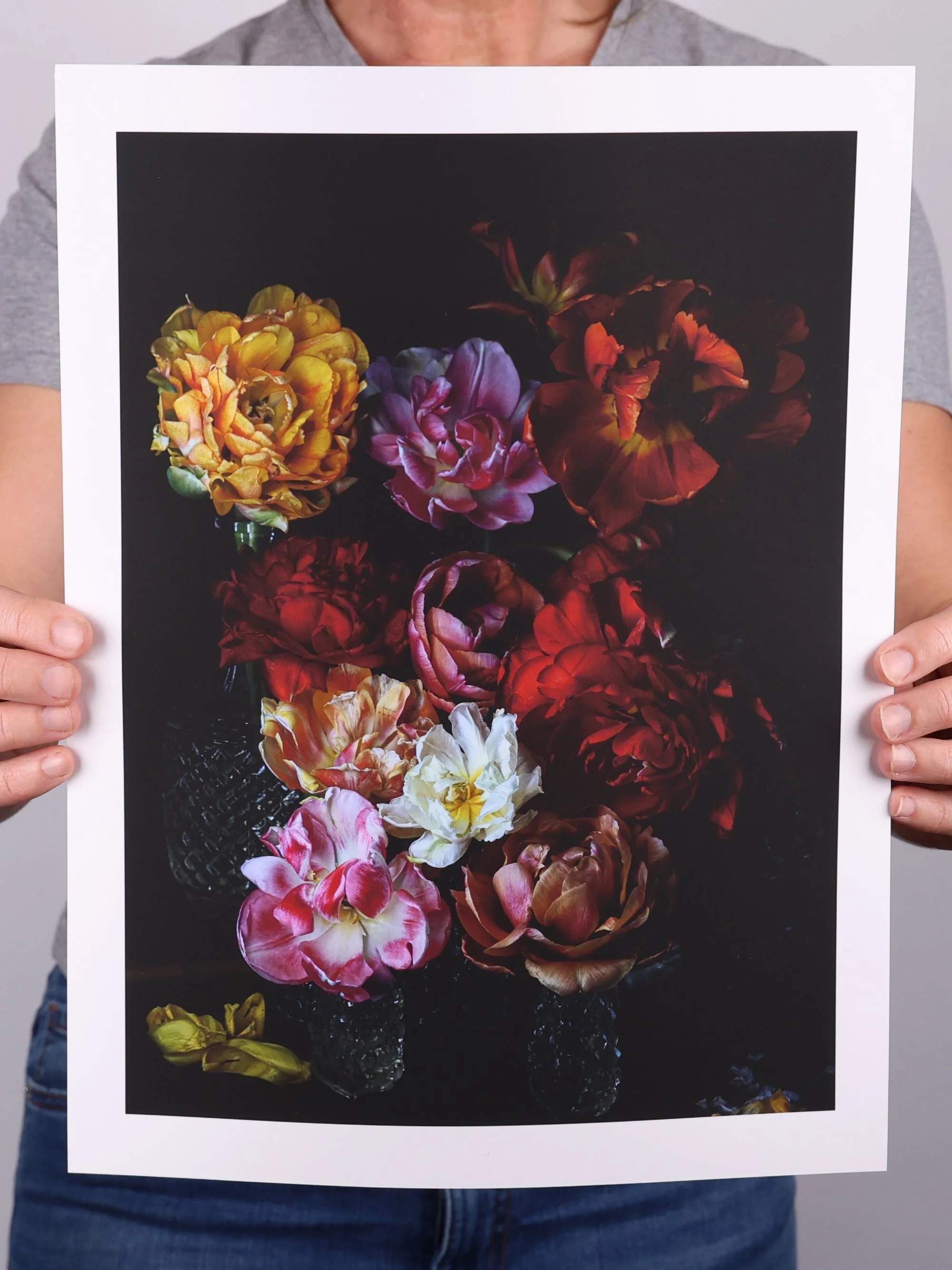 fine art print med tulpaner