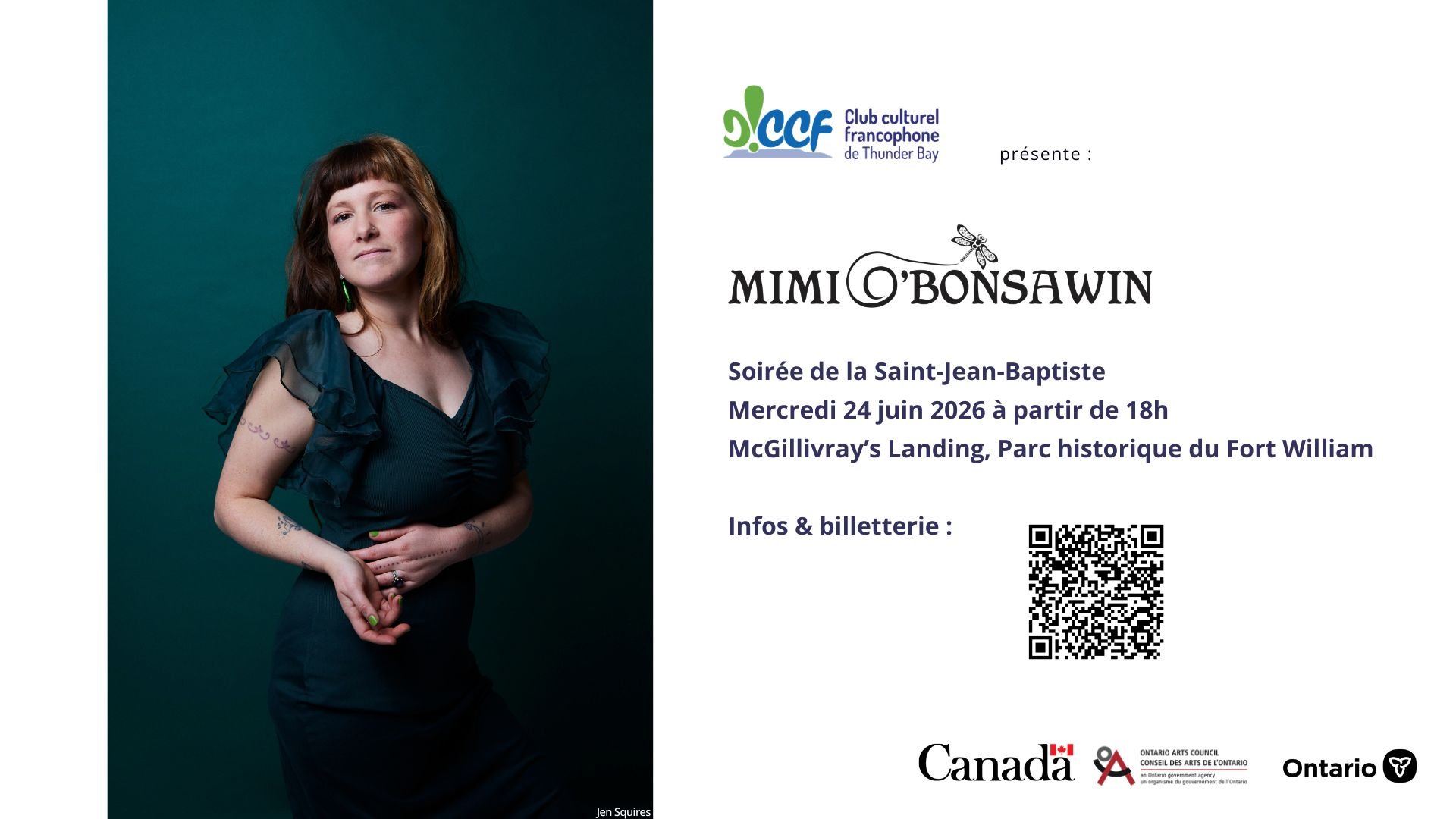 Soirée de la Saint-Jean-Baptiste avec Mimi O'Bonsawin