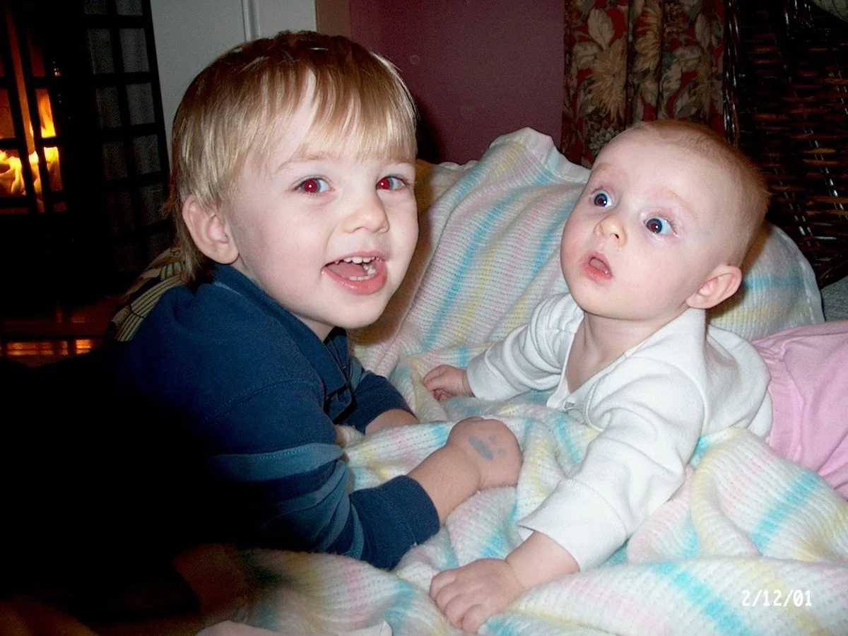 Btw this is who is taking and editing your photos, filming and editing your videos, and managing your social media. 

In case you didn&rsquo;t know by now, we&rsquo;re siblings! 
And yes! I still look at Mitch like that first photo every so often.