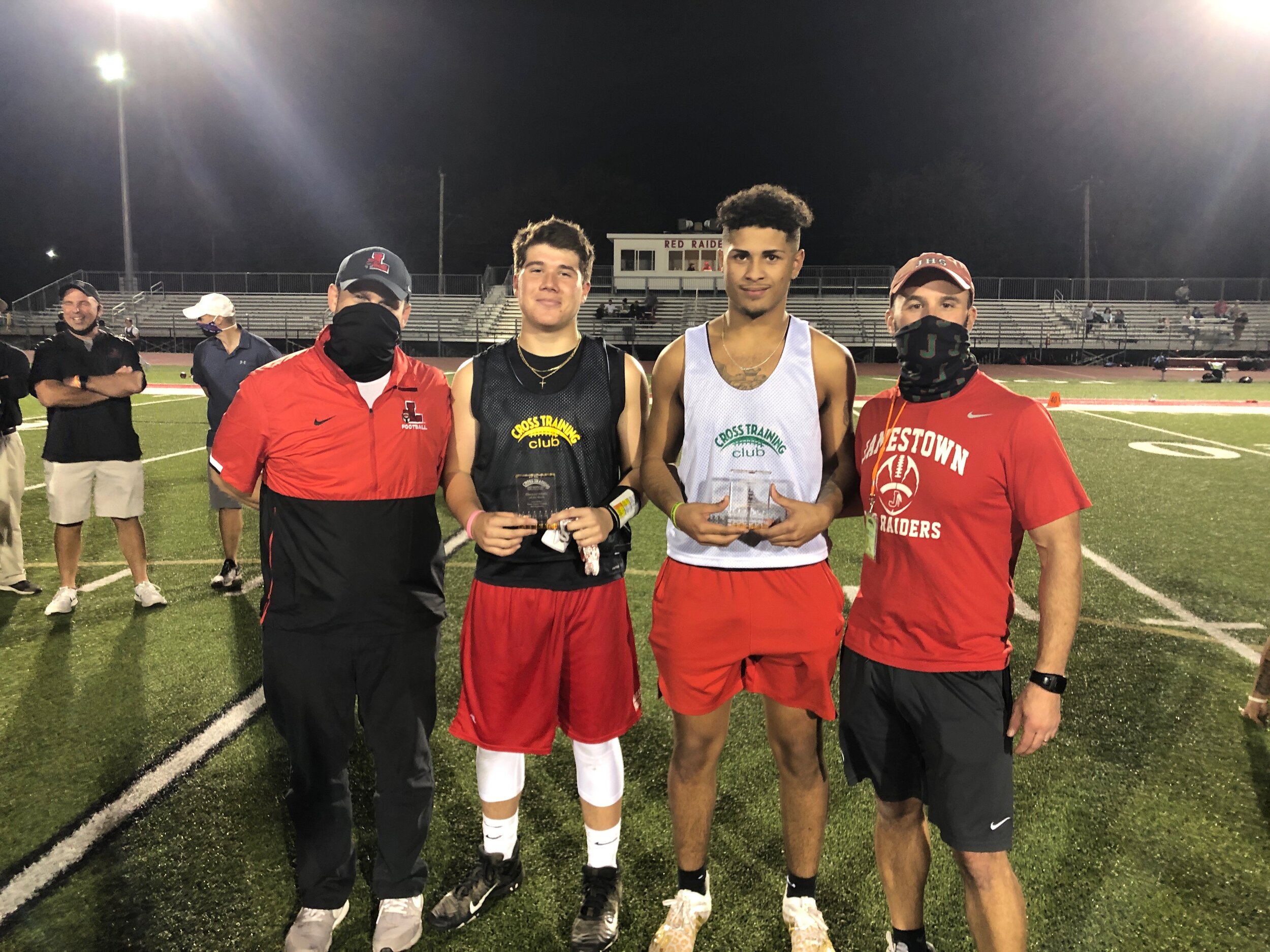 Left - Jered Voelker (The Fall Guys), Right - DeMarri Jones (Red Panthers)
