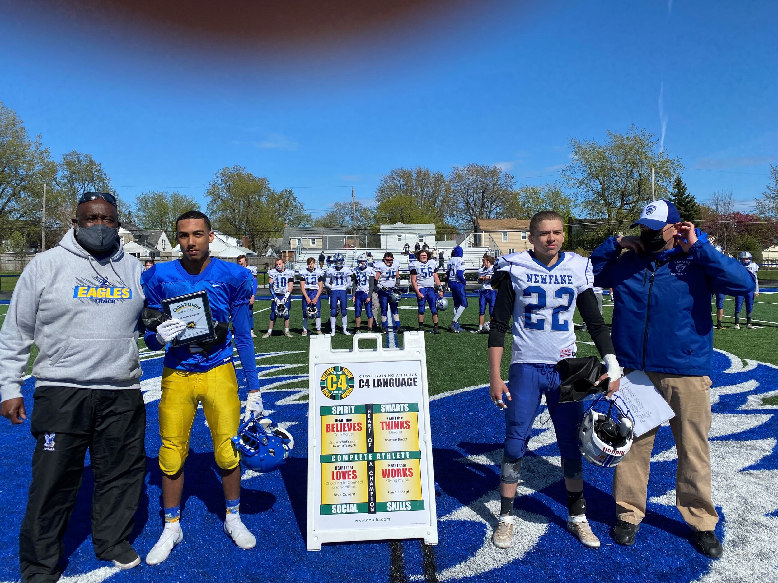 Photo Left (#7 Aiden Baldwin - Cleve-Hill), Photo Right (#22 Andy Lucinski |12| FB/LB - Newfane)