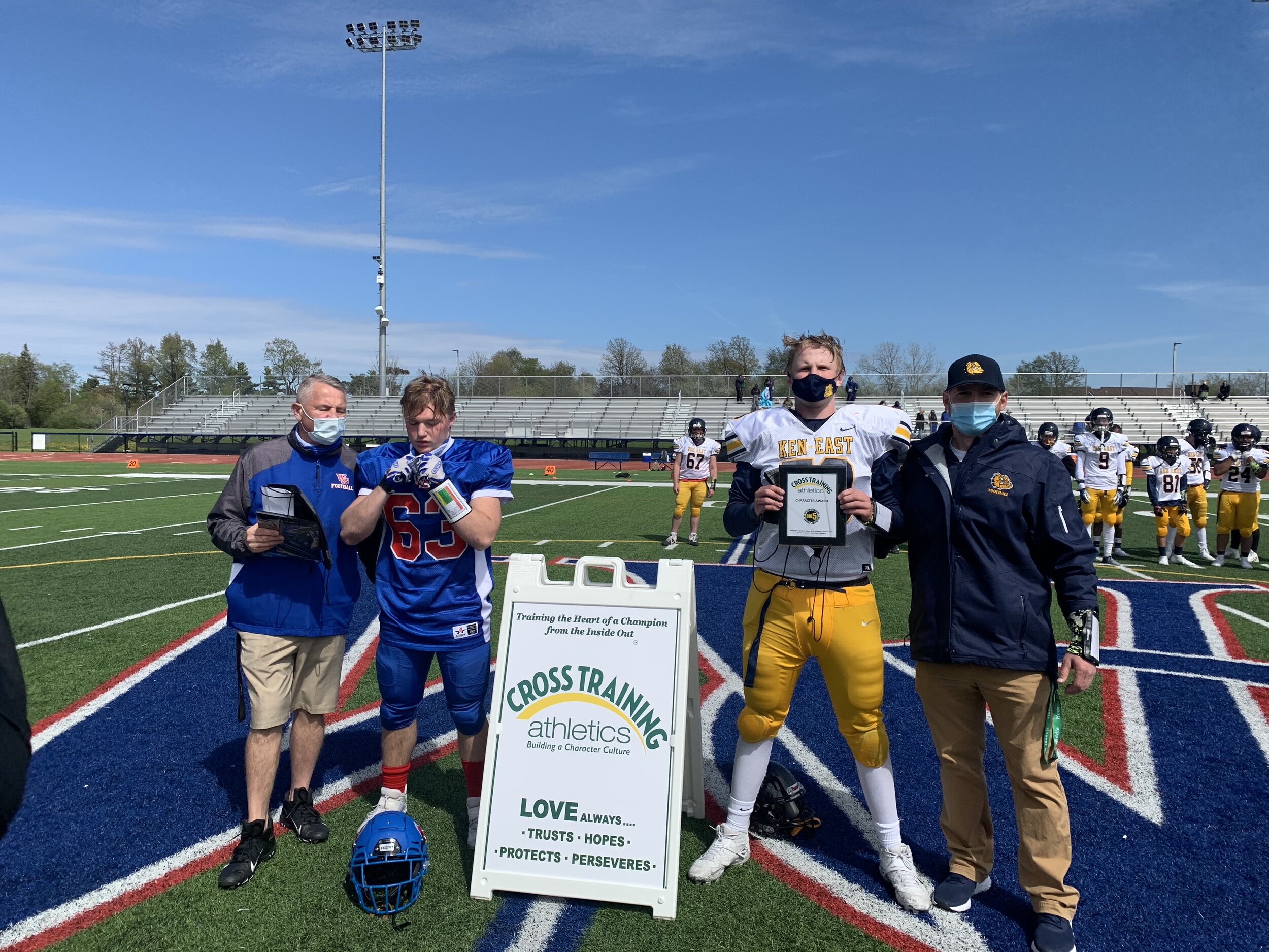 Photo Left (#43 Caleb Kruzicki |11| - Williamsville South), Photo Right (#50 Jacob Lexner |11|T/DE - Kenmore East)