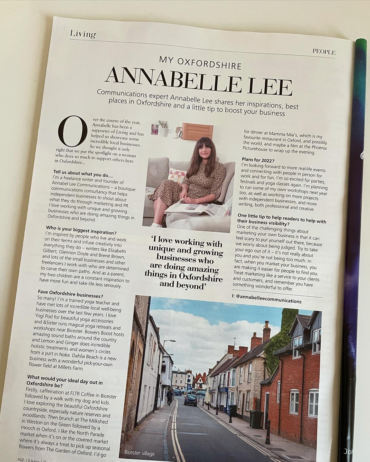 Wow thank you so much for having me @thestyleeditoruk @oxfordshire_living_magazine 🥳🤩I&rsquo;m so excited to be in Oxfordshire Living this month talking all things Oxfordshire, and was especially pleased to be able to chat about some of my fave loc