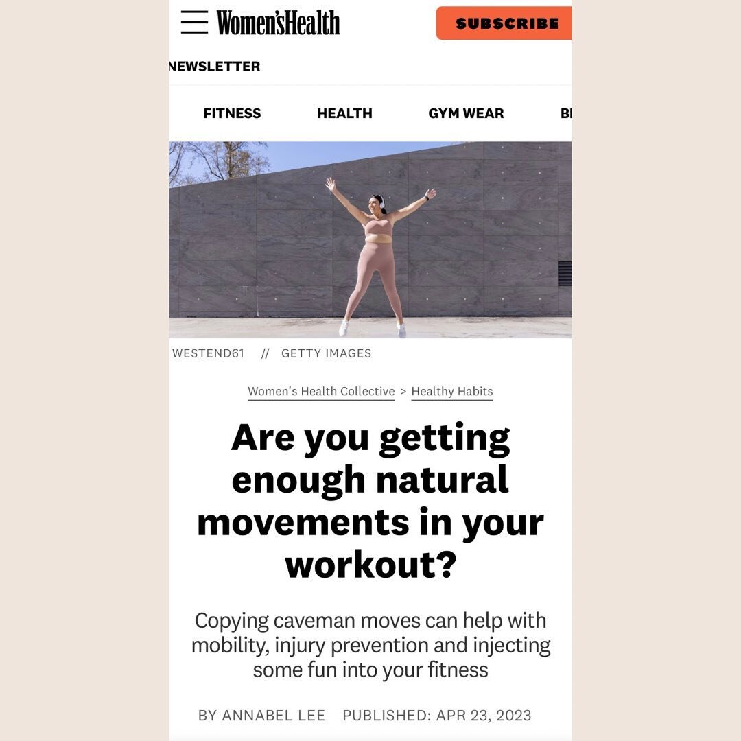 For Women&rsquo;s Health I wrote about natural movement training - which is an excellent way to move more, prevent injury and even have fun while you exercise- what could be better?

I spoke to the incredible @reclaim.movement about how natural movem