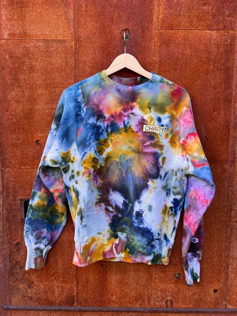 Hand Dyed Crewneck Sweatshirt Charym Yoga Studio
