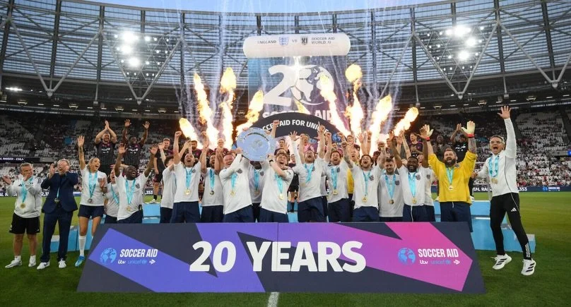 Great to be part of @paulhoustondesign &lsquo;s team helping to rig and deliver this year&rsquo;s Soccer Aid halftime show and trophy presentation stage. ⚽🏆

A fantastic project to be involved with, working alongside a talented crew to bring another
