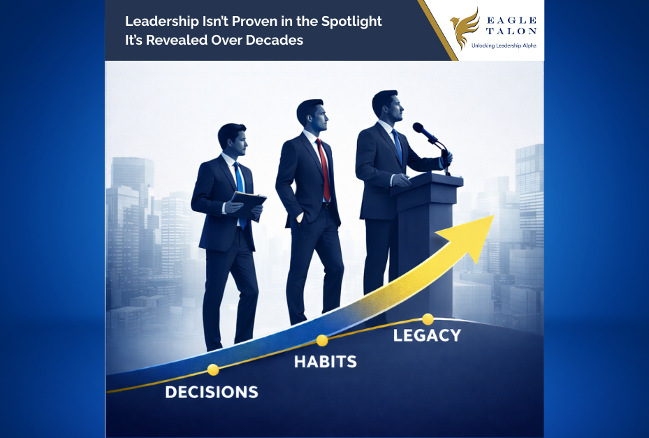 Leadership Isn’t Proven in the Spotlight. It’s Revealed Over Decades
